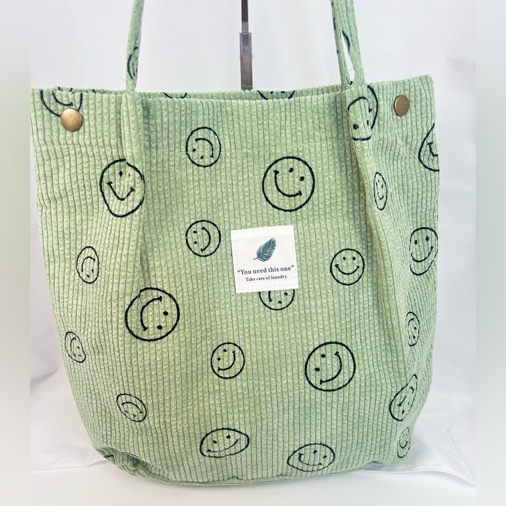 Corduroy Tote Bag Aesthetic Cute Tote Bags Large. Trendy Shoulder Bags